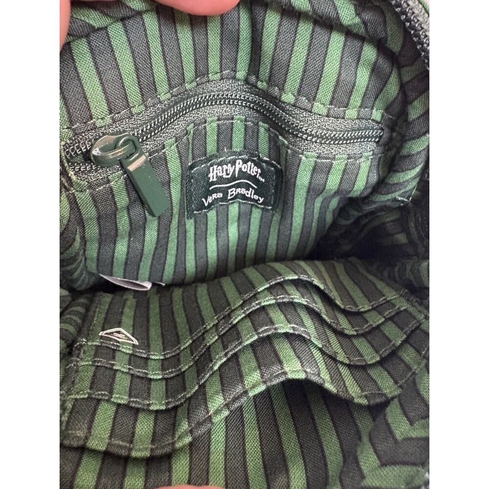 Vera Bradley Harry Potter Slytherin Green Quilted Small Crossbody Bag - Picture 3 of 4